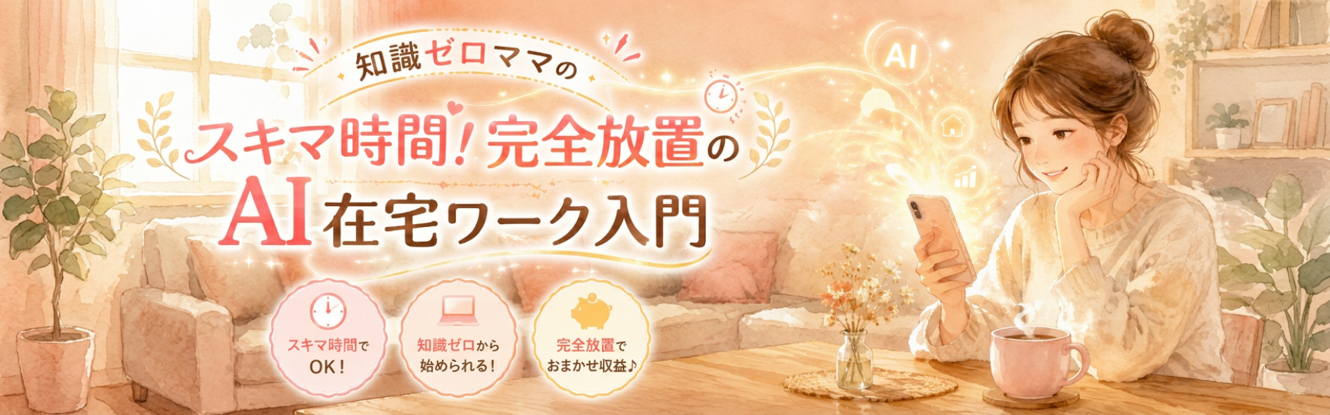 知識ゼロママのスキマ時間！完全放置のAI在宅ワーク入門